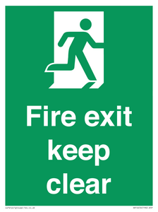 Fire exit keep clear